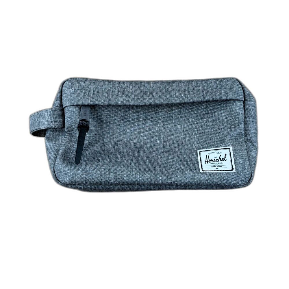 Herschel Supply Co. Chapter Travel Toiletry Bag Gray Crosshatch Dopp Kit Wash Ba